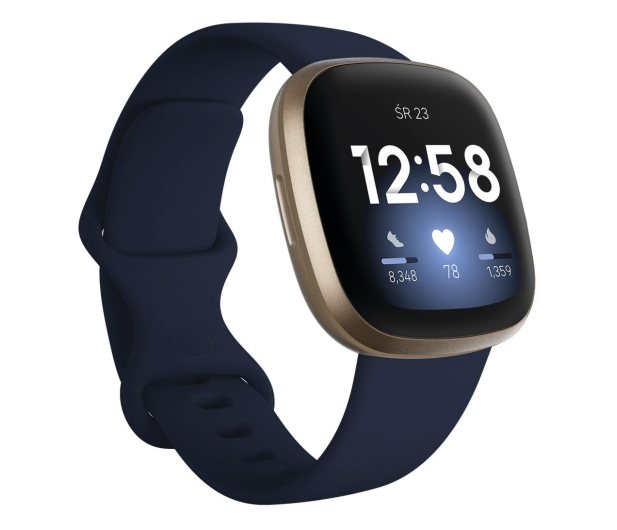 Google Fitbit Versa 3 złoto niebieska + Fitbit Premium - 587719 - zdjęcie